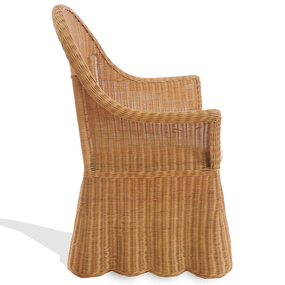 Safavieh - Hylda Rattan Dining Chair / Natural / White - CWK3033A view 3