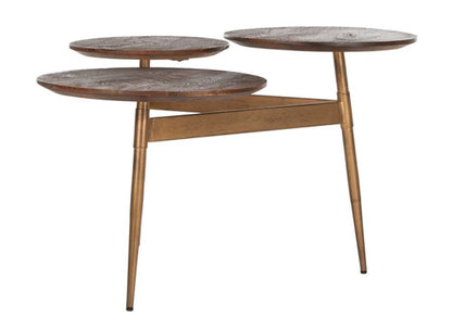 Safavieh - Ian 3 Circle Accent Table - Rustic Honey - Gold - ACC3702A veiw 3