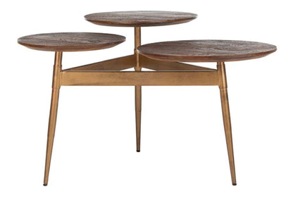 Safavieh - Ian 3 Circle Accent Table - Rustic Honey - Gold - ACC3702A veiw 4