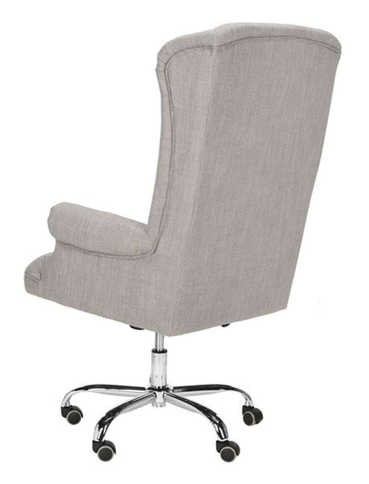 Safavieh - Ian Tufted Swivel Office Chair - Grey - Chrome - OCH4504A veiw 1