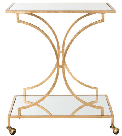 Safavieh - Ignatius Bar Cart - Gold - Mirror - FOX2555B veiw 1