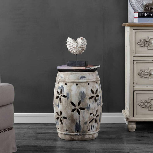 Safavieh - Ilia Garden Stool - Antique - Cream - ACS4589A veiw 1