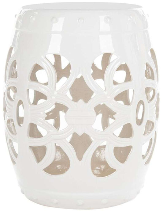 Safavieh - Imperial Vine Garden Stool - Antique White - ACS4539A veiw 1