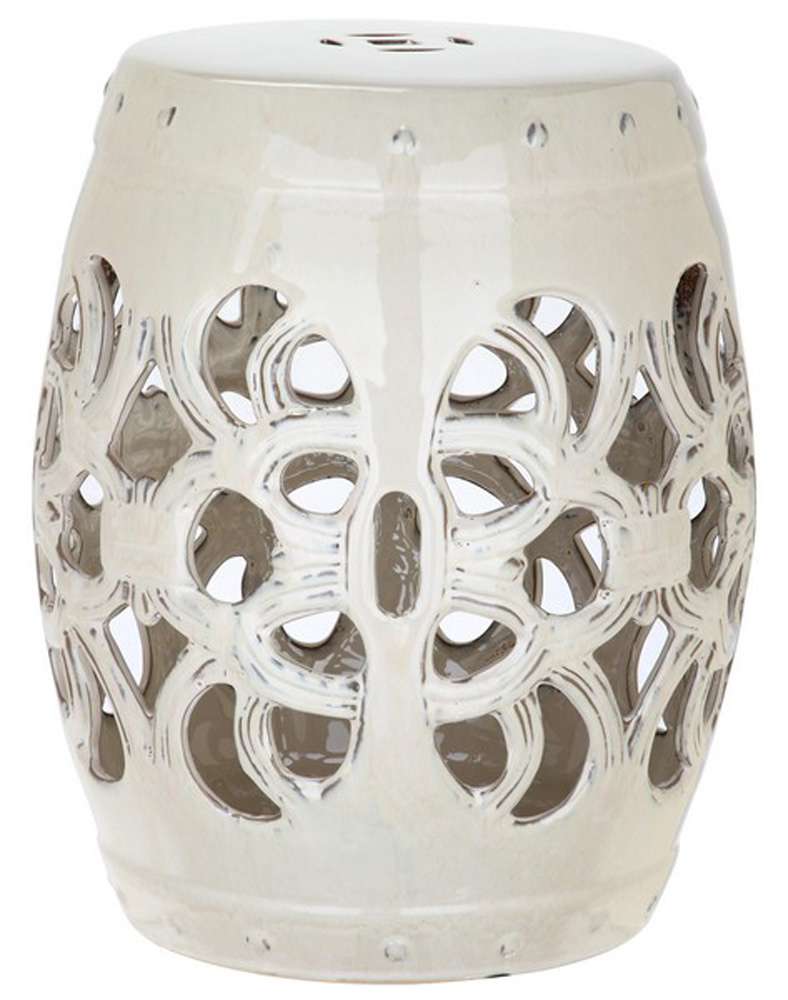 Safavieh - Imperial Vine Garden Stool - Creme - ACS4539B veiw 1