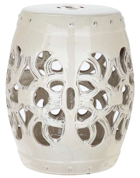 Safavieh - Imperial Vine Garden Stool - Creme - ACS4539B veiw 1