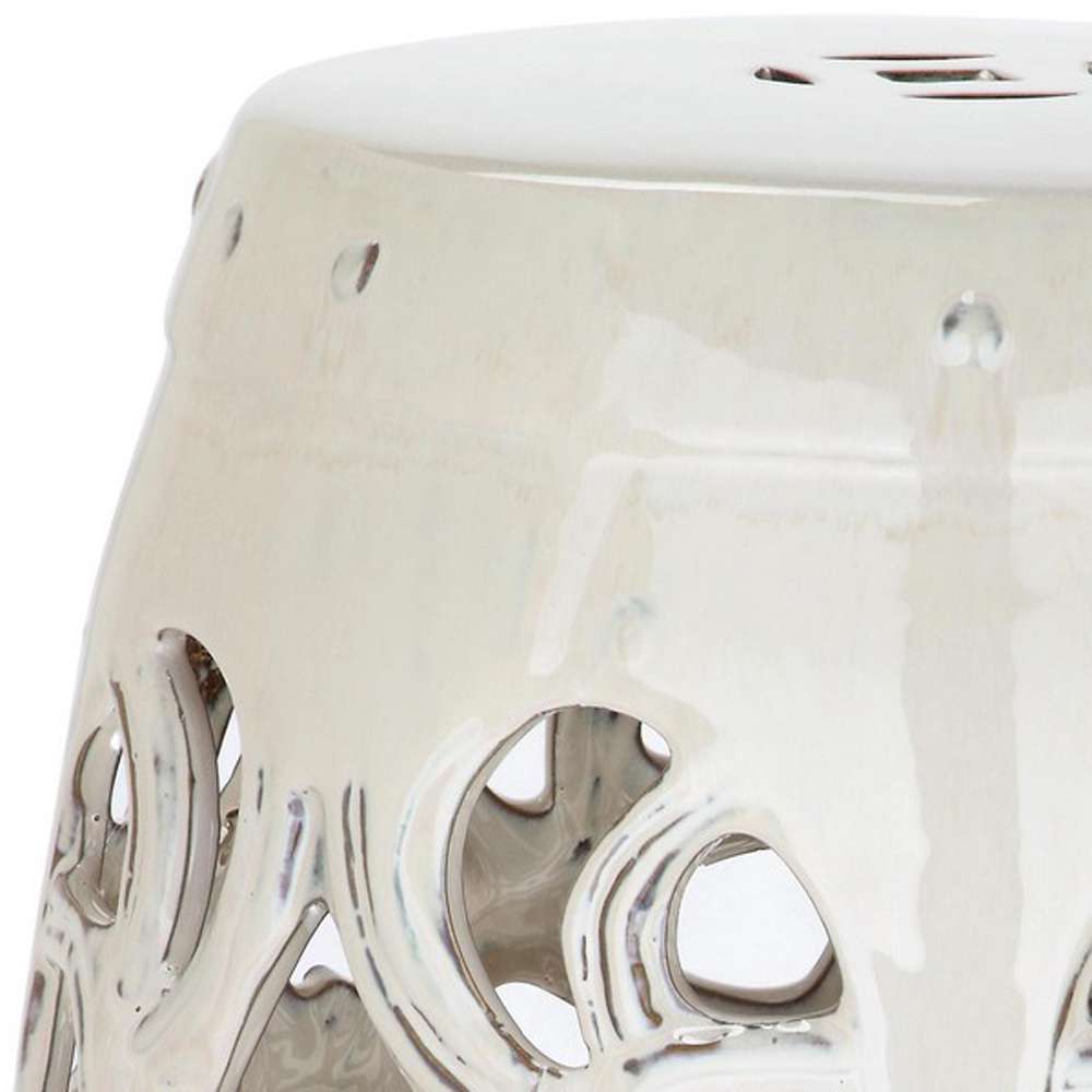 Safavieh - Imperial Vine Garden Stool - Creme - ACS4539B veiw 2