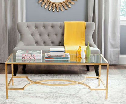 Safavieh - Inga Coffee Table - Gold - Clear - FOX2543A veiw 2