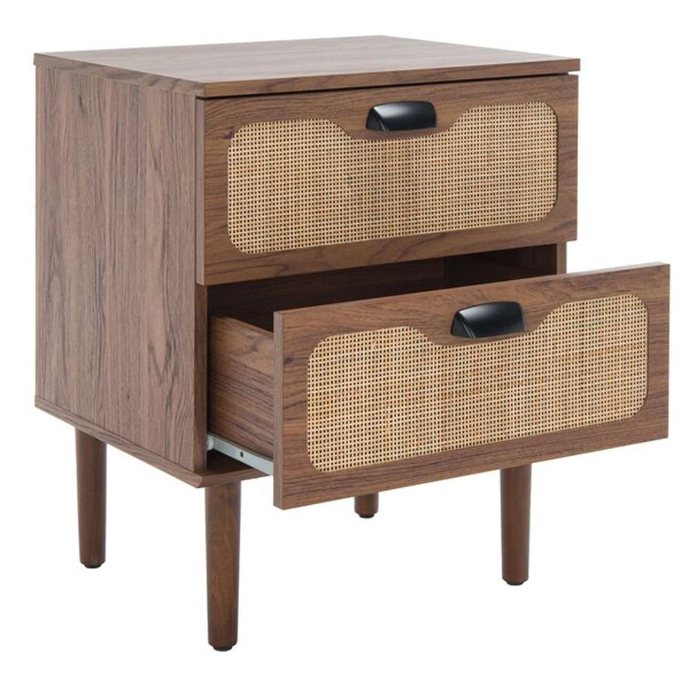 Safavieh - Irelia 2 Drawer Nightstand - Walnut - Natural - NST9602A veiw 3