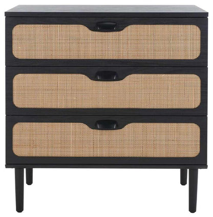 Safavieh - Irelia 3 Drawer Chest - Black - Natural - CHS9602B veiw 1