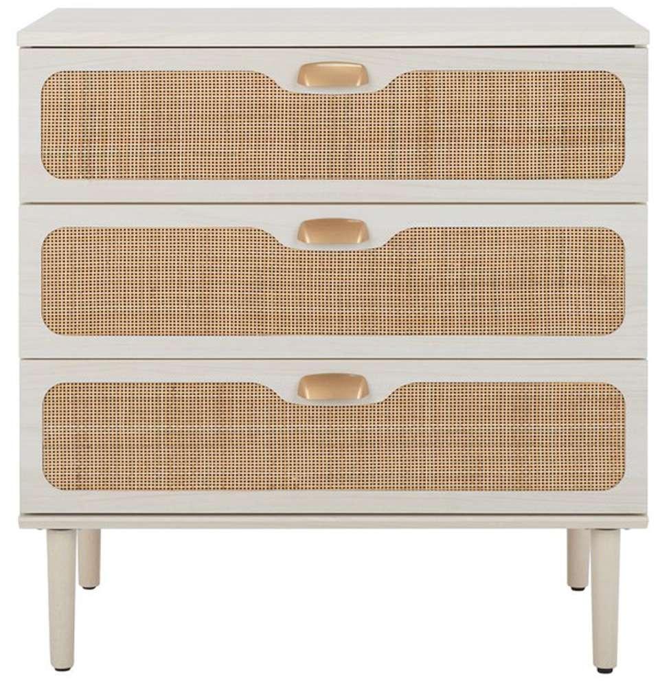 Safavieh - Irelia 3 Drawer Chest - White - Natural - CHS9602C veiw 1