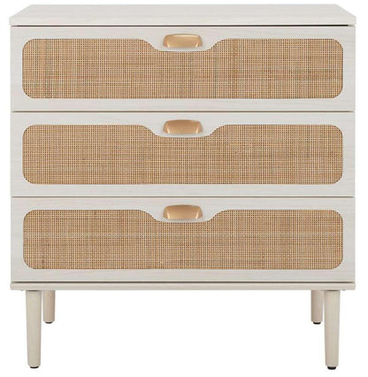 Safavieh - Irelia 3 Drawer Chest - White - Natural - CHS9602C veiw 1