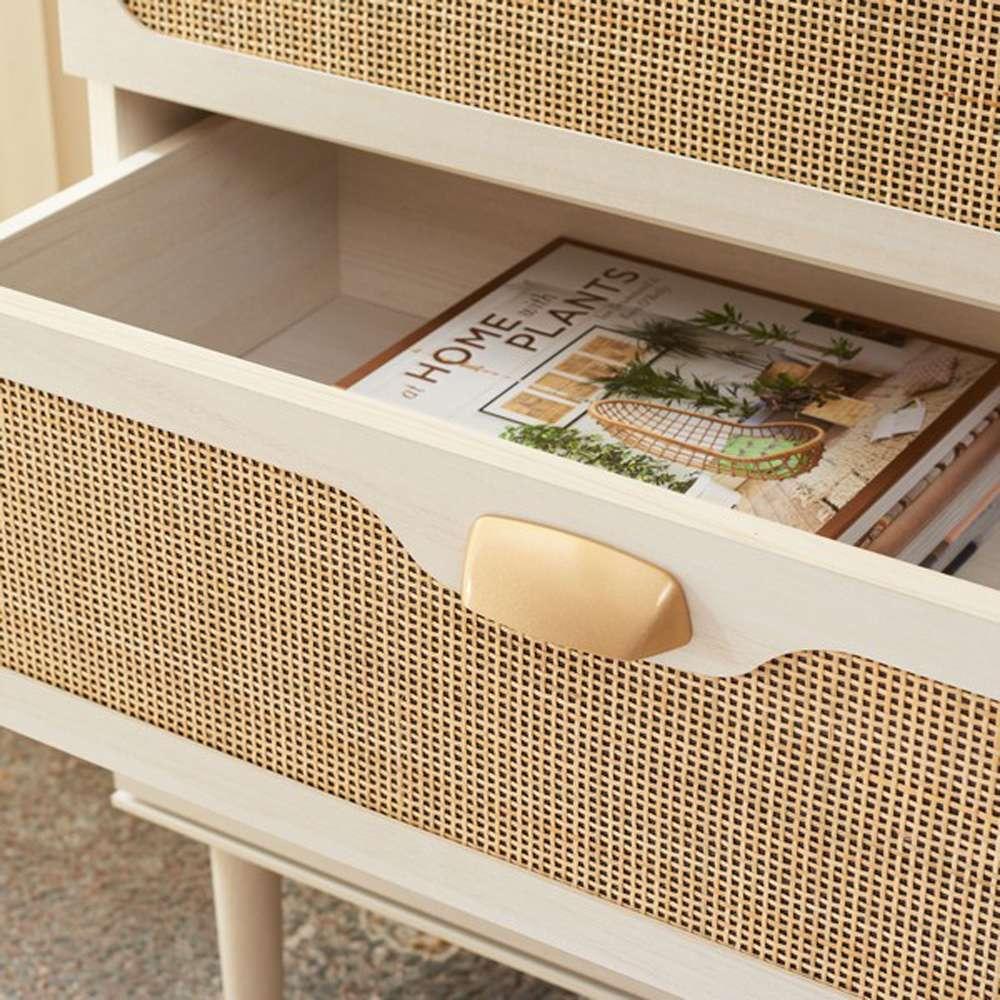 Safavieh - Irelia 3 Drawer Chest - White - Natural - CHS9602C veiw 2