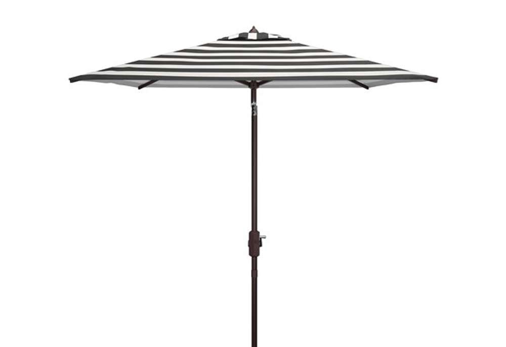 Safavieh - Iris 7.5 Square Umbrella - Black - White - PAT8404A veiw 1