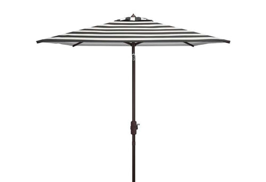 Safavieh - Iris 7.5 Square Umbrella - Black - White - PAT8404A veiw 1