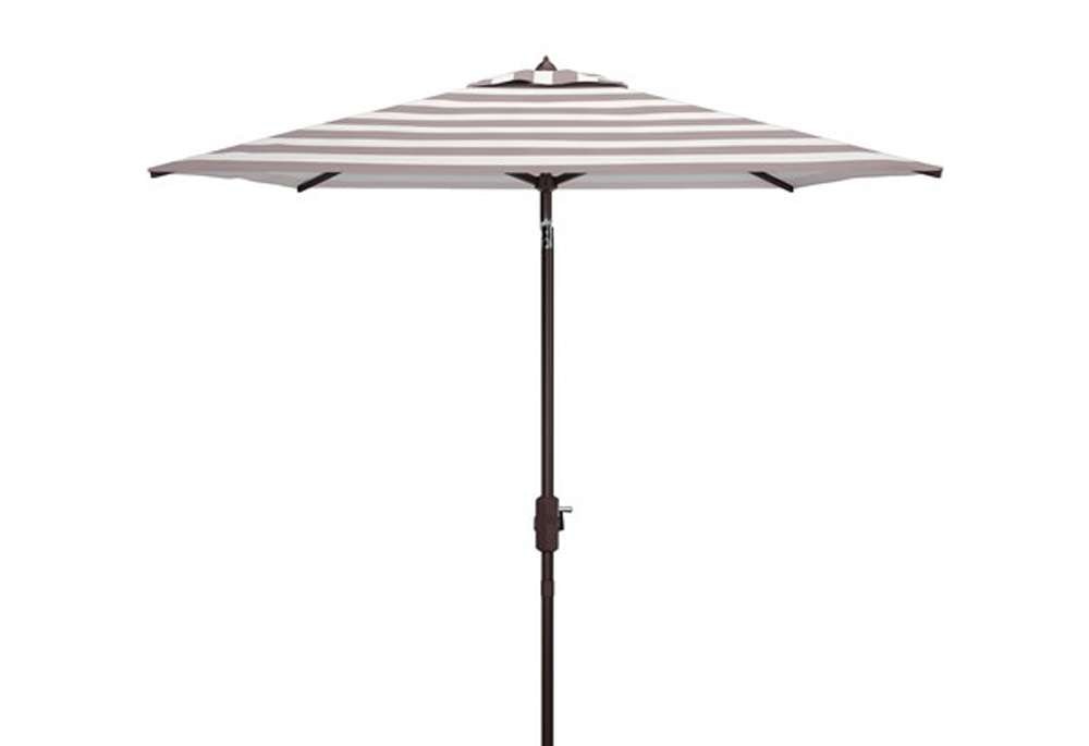 Safavieh - Iris 7.5 Square Umbrella - Grey - White - PAT8404D veiw 1