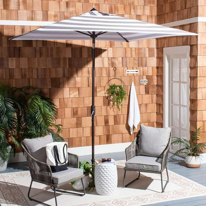Safavieh - Iris 7.5 Square Umbrella - Grey - White - PAT8404D veiw 2