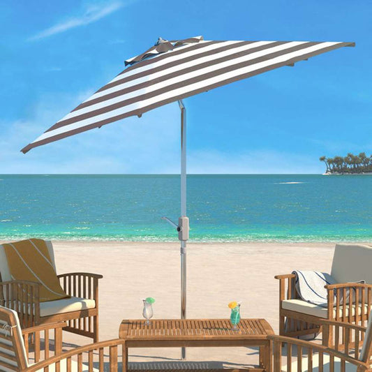 Safavieh - Iris Fashion Line 9Ft Umbrella - Grey - White - PAT8004G veiw 2