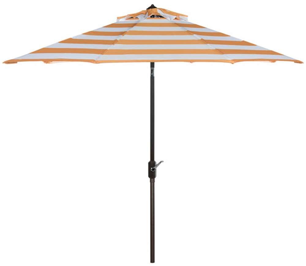 Safavieh - Iris Fashion Line 9Ft Umbrella - Orange - White - PAT8004C veiw 1