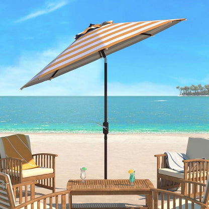 Safavieh - Iris Fashion Line 9Ft Umbrella - Orange - White - PAT8004C veiw 2