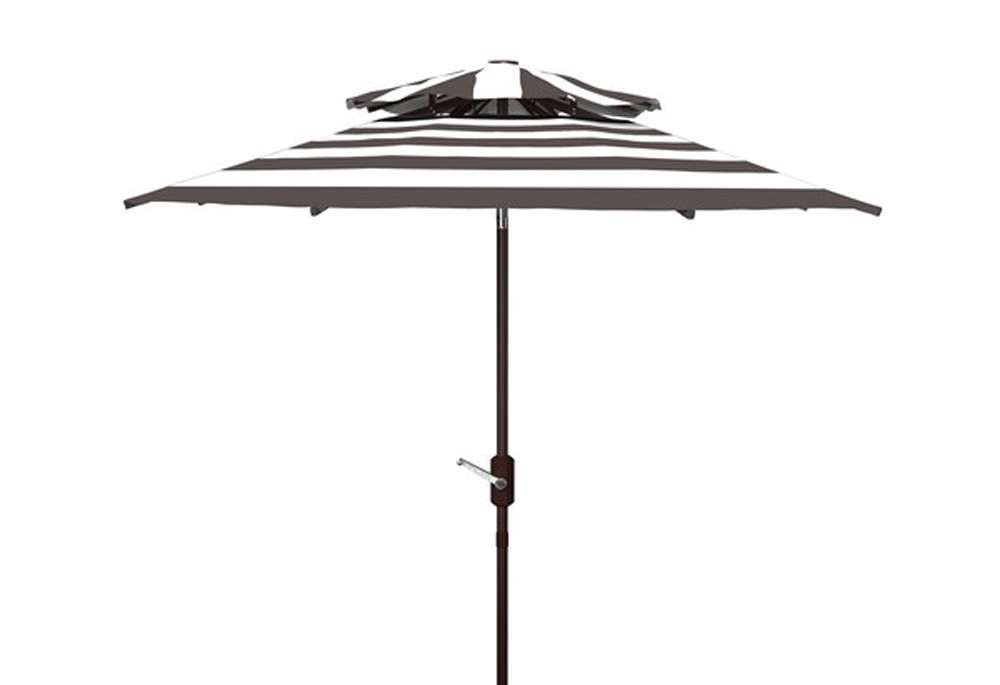 Safavieh - Iris Fashn 9Ft Dbltop Umbrella - Grey - White - PAT8204D veiw 1