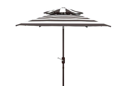 Safavieh - Iris Fashn 9Ft Dbltop Umbrella - Grey - White - PAT8204D veiw 1