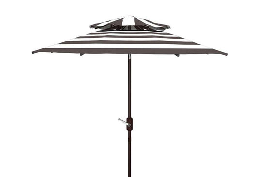 Safavieh - Iris Fashn 9Ft Dbltop Umbrella - Grey - White - PAT8204D veiw 1