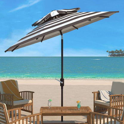Safavieh - Iris Fashn 9Ft Dbltop Umbrella - Grey - White - PAT8204D veiw 2