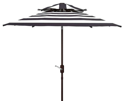Safavieh - Iris Fashn 9Ft Dbltop Umbrella - Navy - White - PAT8204B veiw 1