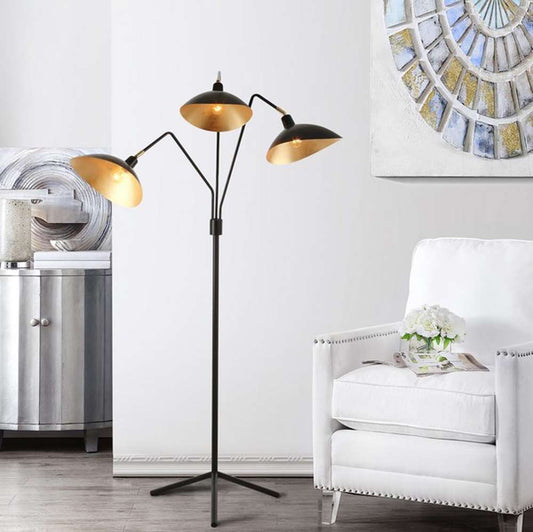 Safavieh - Iris Floor Lamp - Black - Gold - LIT4361B veiw 1