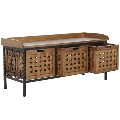 Safavieh - Isaac Storage Bench - Oak - AMH6530E veiw 4