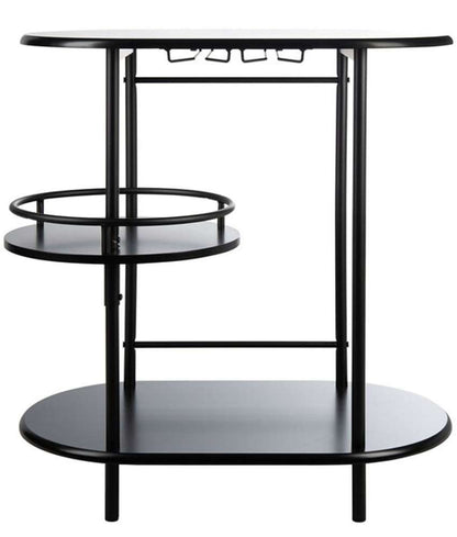 Safavieh - Iva 3 Tier Swivel Bar Table - Matte - Black - BCT8007B veiw 1