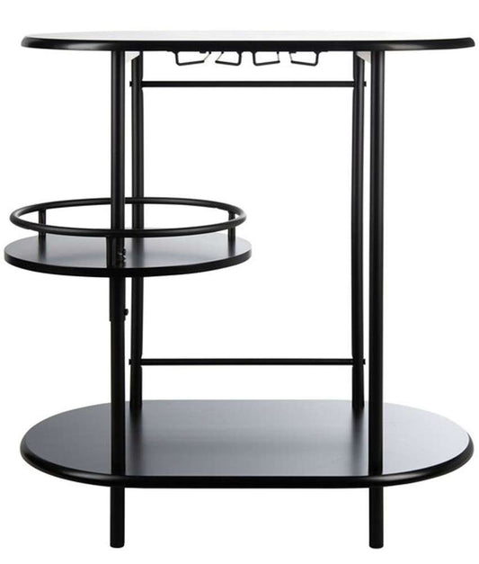 Safavieh - Iva 3 Tier Swivel Bar Table - Matte - Black - BCT8007B veiw 1