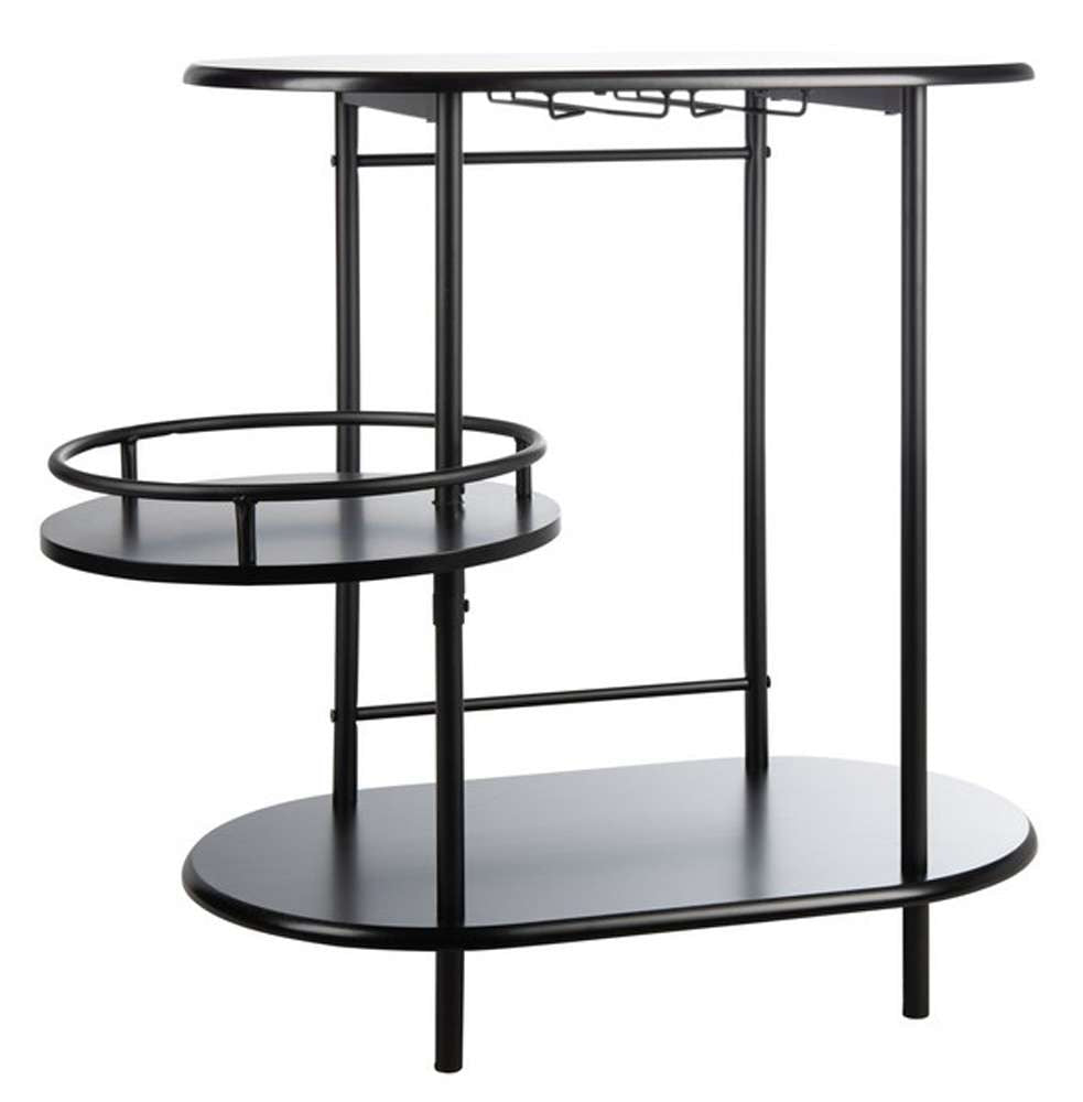 Safavieh - Iva 3 Tier Swivel Bar Table - Matte - Black - BCT8007B veiw 4