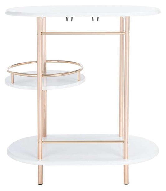 Safavieh - Iva 3 Tier Swivel Bar Table - White - Gold - BCT8007C veiw 1