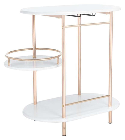 Safavieh - Iva 3 Tier Swivel Bar Table - White - Gold - BCT8007C veiw 3