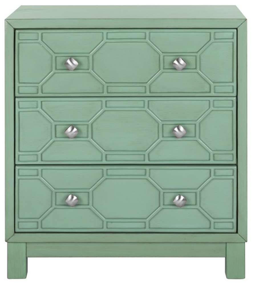 Safavieh - Izumi 3 Drawer Chest - Turquoise - CHS9201A veiw 1