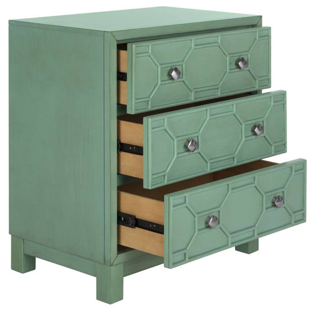 Safavieh - Izumi 3 Drawer Chest - Turquoise - CHS9201A veiw 3