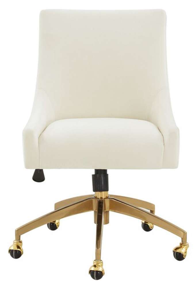 Safavieh - Couture - Jakob Adjustable Desk Chair - Creme - Gold - SFV4776B veiw 1