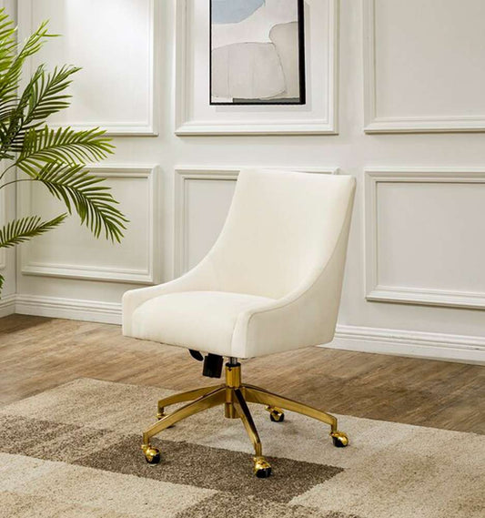 Safavieh - Couture - Jakob Adjustable Desk Chair - Creme - Gold - SFV4776B veiw 2