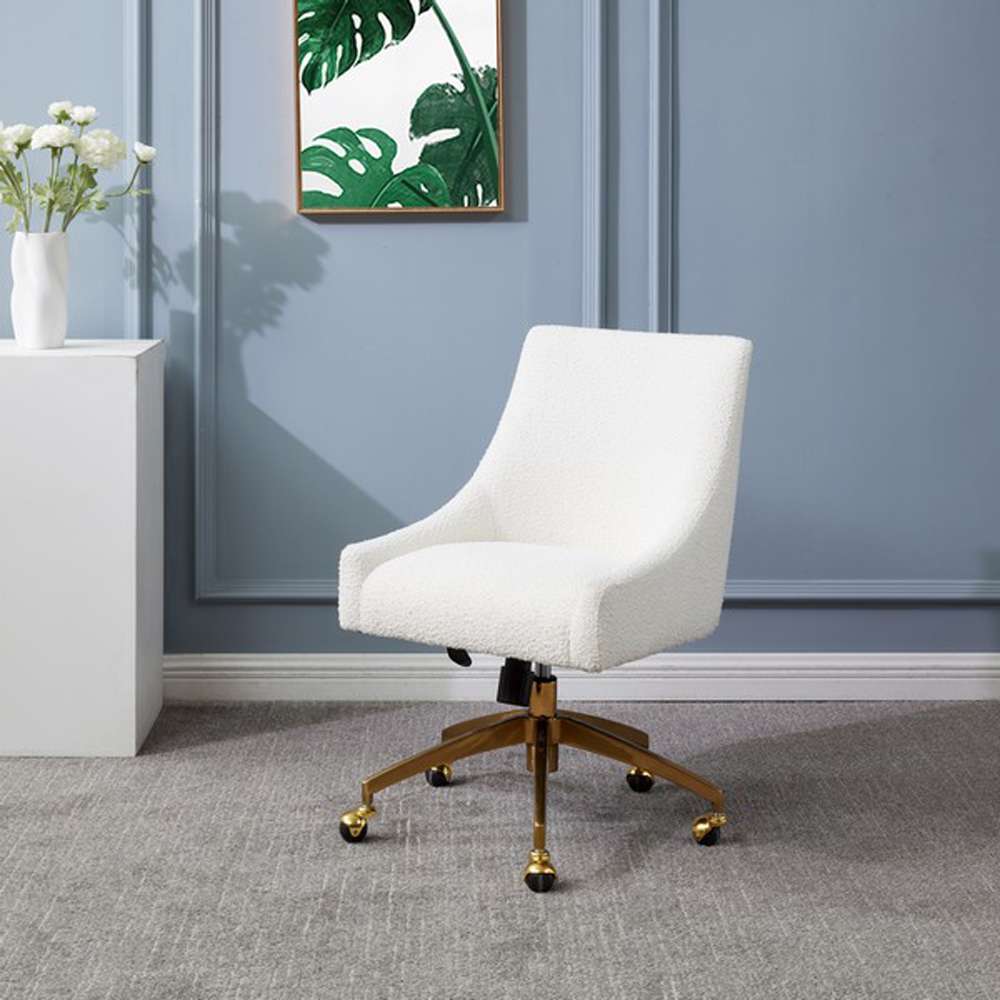 Safavieh - Couture - Jakob Adjustable Desk Chair - Ivory - Gold - SFV4776E veiw 2