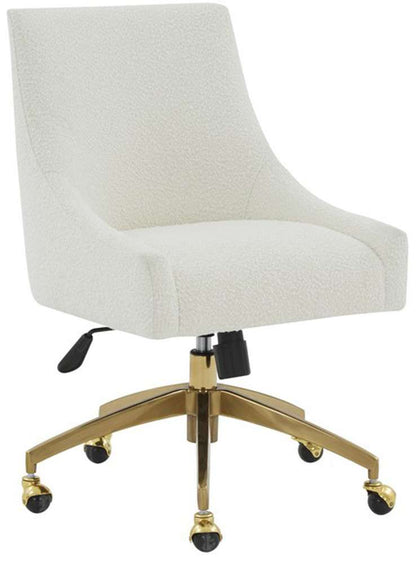 Safavieh - Couture - Jakob Adjustable Desk Chair - Ivory - Gold - SFV4776E veiw 3