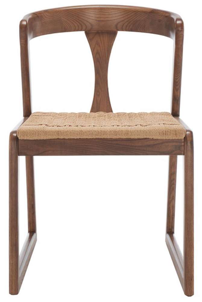 Safavieh - Couture - Jamal Woven Dining Chair - Walnut - Natural  (Set of 2) - SFV4144D-SET2 veiw 1