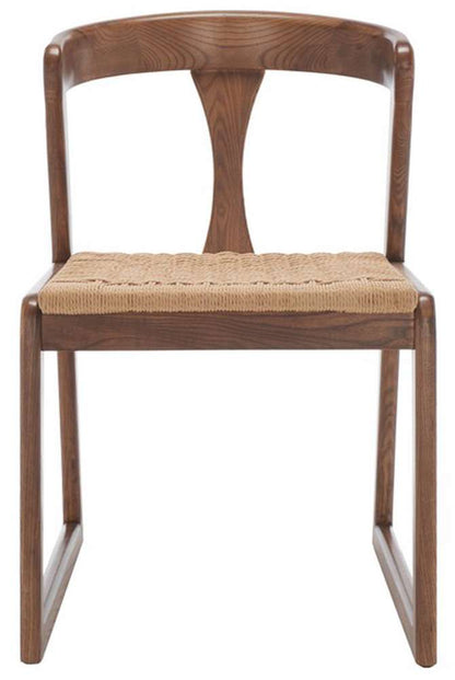 Safavieh - Couture - Jamal Woven Dining Chair - Walnut - Natural  (Set of 2) - SFV4144D-SET2 veiw 1