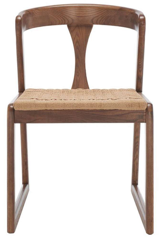 Safavieh - Couture - Jamal Woven Dining Chair - Walnut - Natural  (Set of 2) - SFV4144D-SET2 veiw 1