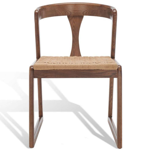 Safavieh - Couture - Jamal Woven Dining Chair - Walnut - Natural  (Set of 2) - SFV4144D-SET2 veiw 2