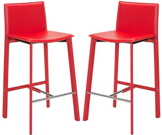 Safavieh - Janet Bar Stool - Red  (Set of 2) - FOX2004R-SET2 veiw 1