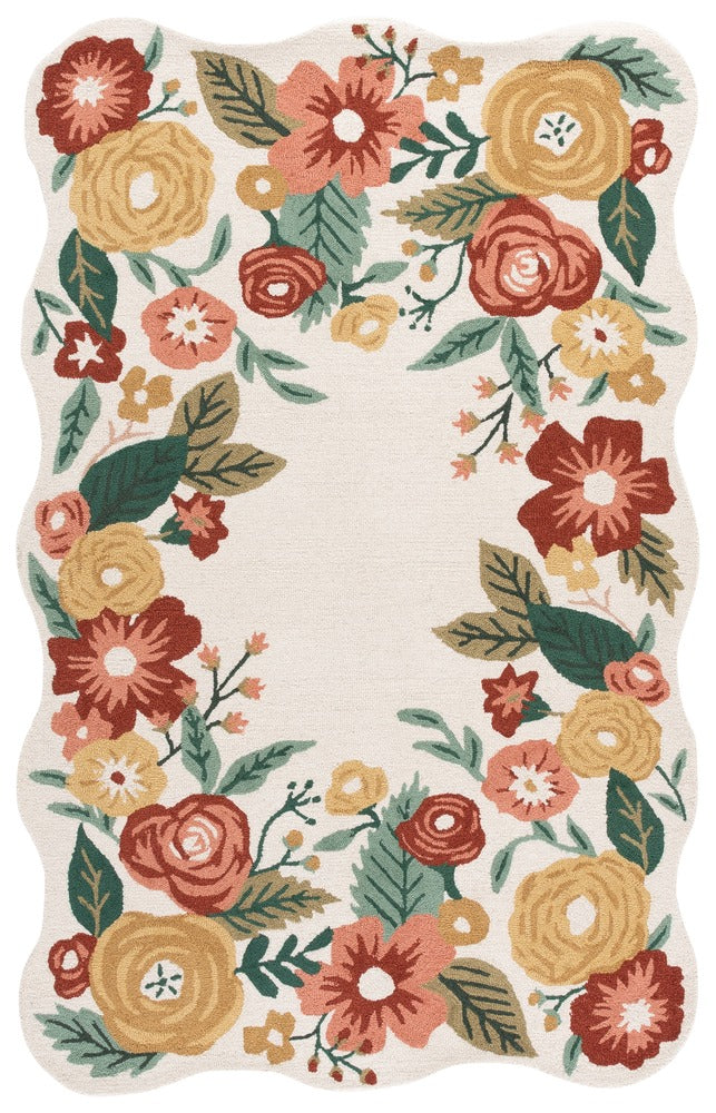 Safavieh - Jardin 201A Ivory Red - 5" X 8" - JAR201A-5 view 1