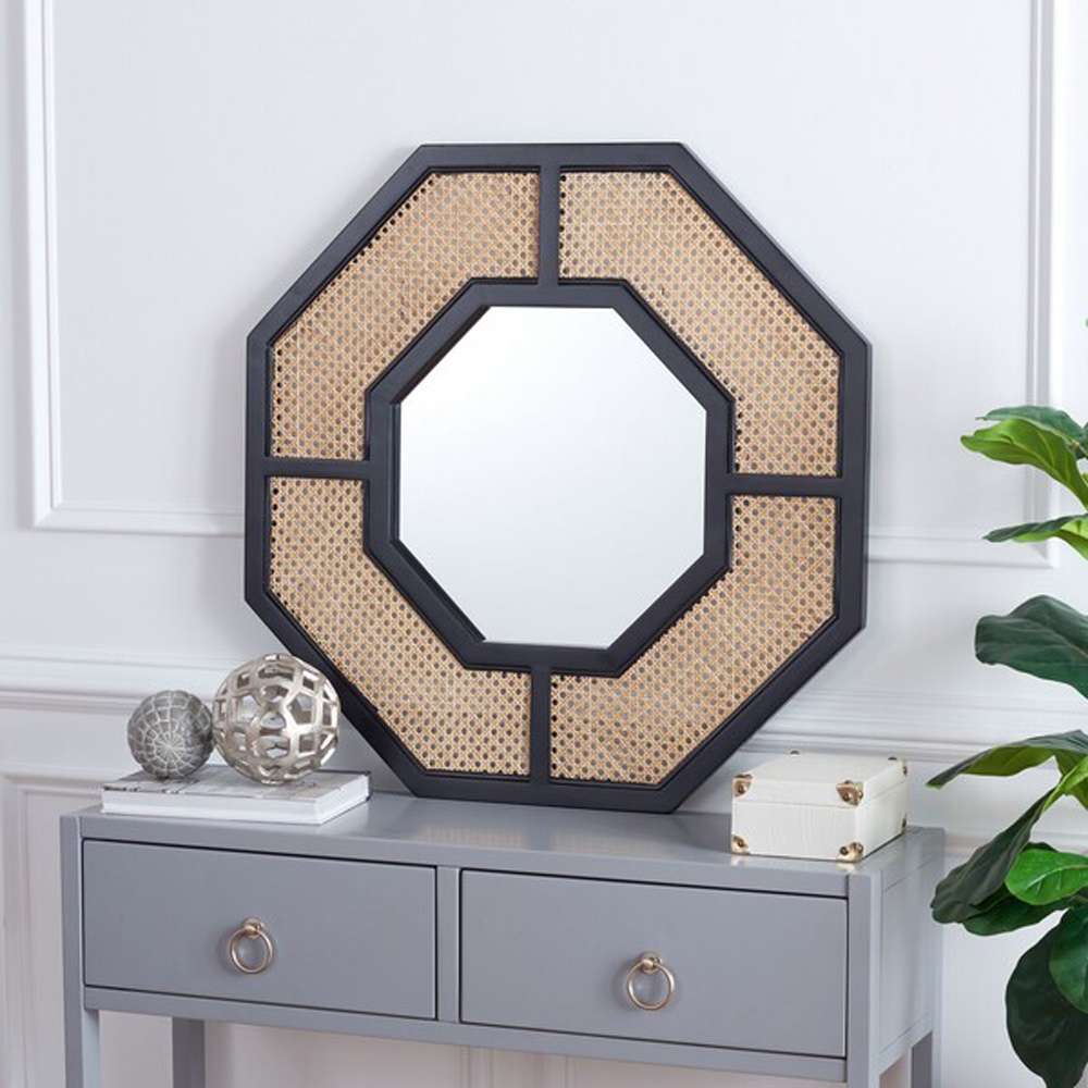 Safavieh - Jarvie 30.4in Mirror - Black - Natural - MRR2017A veiw 2