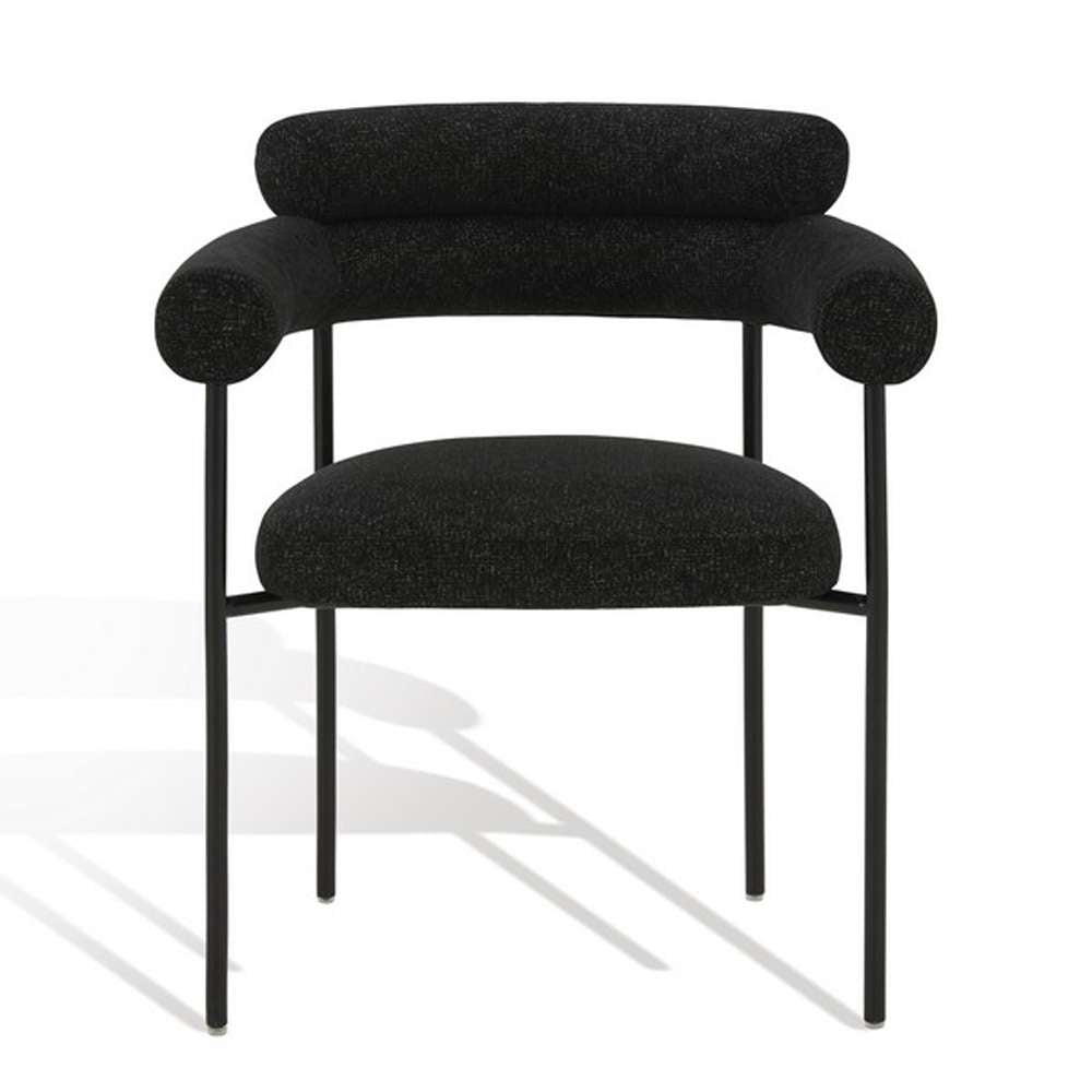 Safavieh - Couture - Jaslene Curved Back Dining Chair - Black - White - SFV4791C veiw 2