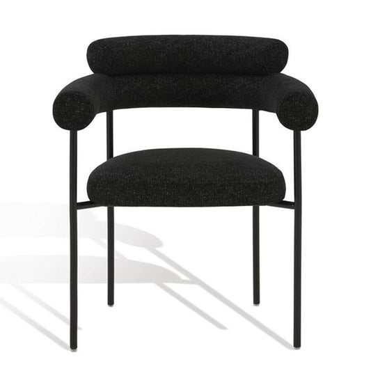 Safavieh - Couture - Jaslene Curved Back Dining Chair - Black - White - SFV4791C veiw 2